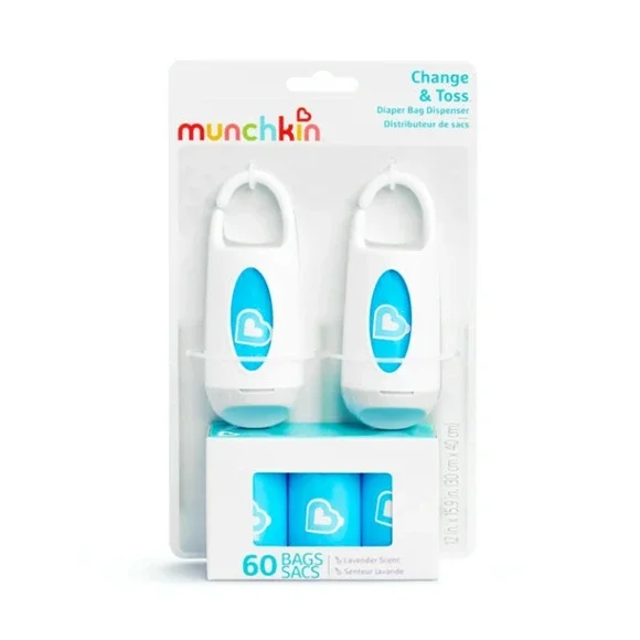 Munchkin® Change & Toss™ Diaper Bag Dispenser, 60 Bags, 2 Pack