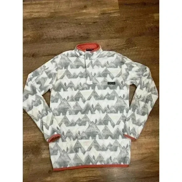 Southern Marsh North Basin Pullover Sweater 1/4 Zip Geometric Fleece Size M/L