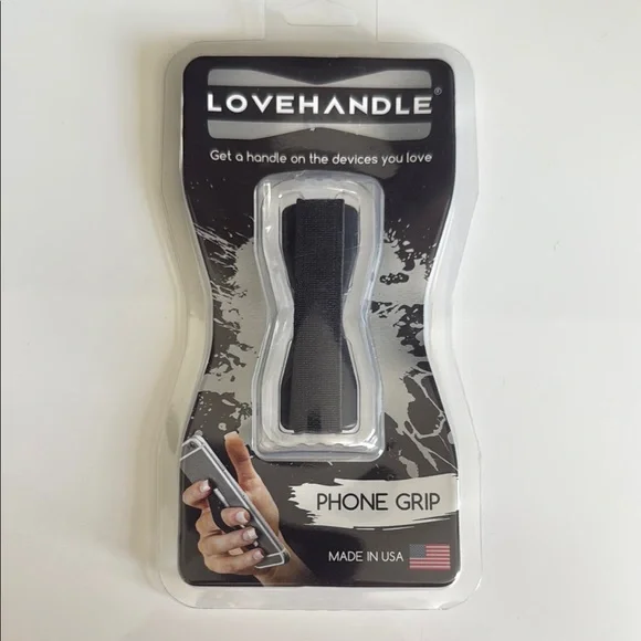 Black Phone Grip Cover Ergonomic Design
