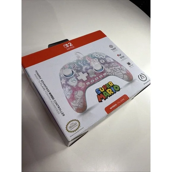 Power A Advantage Wired Controller for Nintendo Switch 2 | Mushroom Kingdom