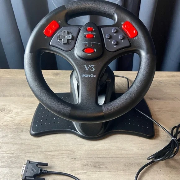Playstation PS1‎ PS2 V3 fx INTERACT Racing Steering Wheel SV-1119