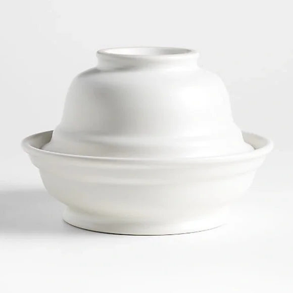New! Crate&Barrel White Ceramic The Side Dish Bowl Set