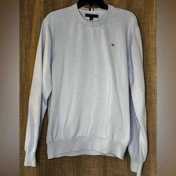 Tommy‎ Hilfiger Men's Light Blue Crewneck Sweater