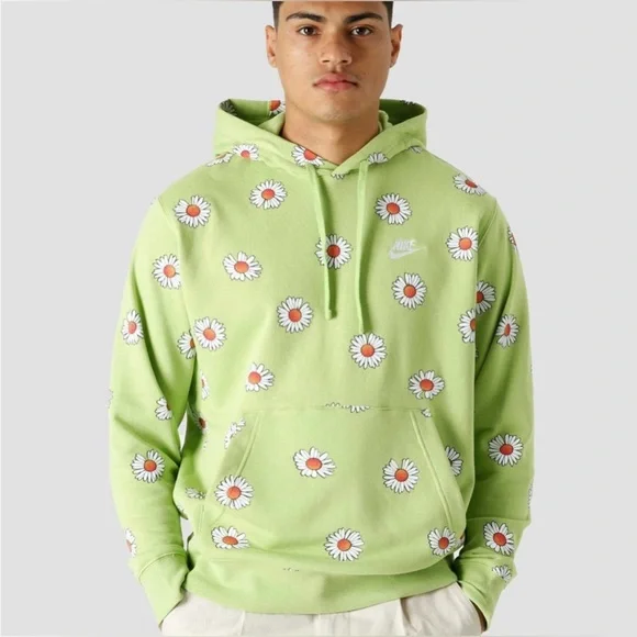 Nike Large Sport Essentials+ French Terry Pullover Hoodie Vivid Green
