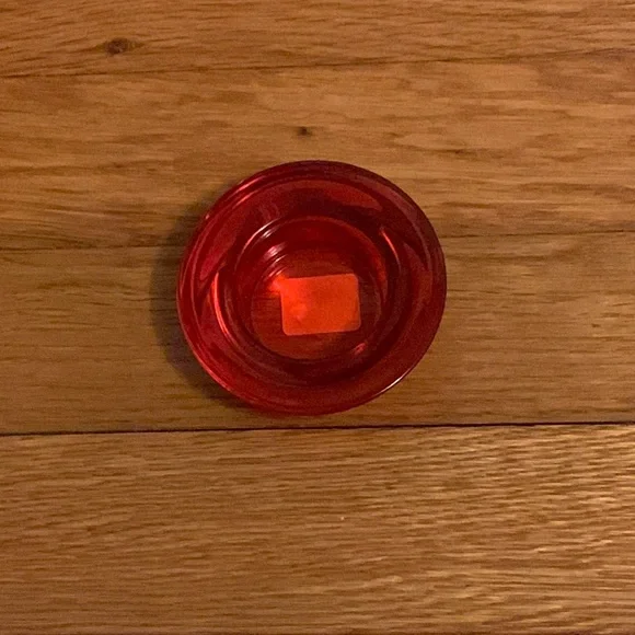 Christmas, 5 Crate & Barrel Red Tea Light Glass Holders