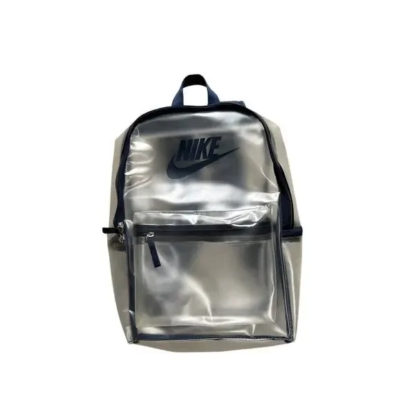 Nike Youth Heritage Crystal Clear Backpack 25L Navy Blue New