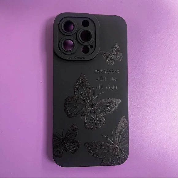 Black butterfly iPhone 13 Pro case #iphonemax #butterflycase
