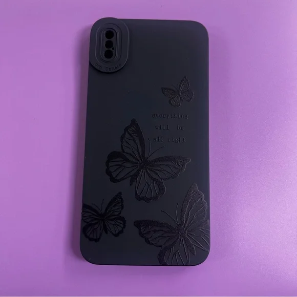 iPhone XS Max Black butterfly case