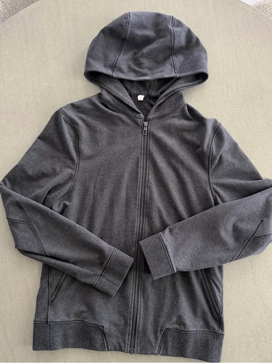 lululemon Men's Charcoal Gray Zip-Up Hoodie Sz S
