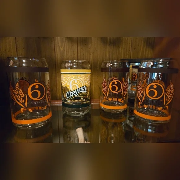 West Sixth Brewing | Amber Ale & Mecican Style Lager Beer Glasses | Set Of 4