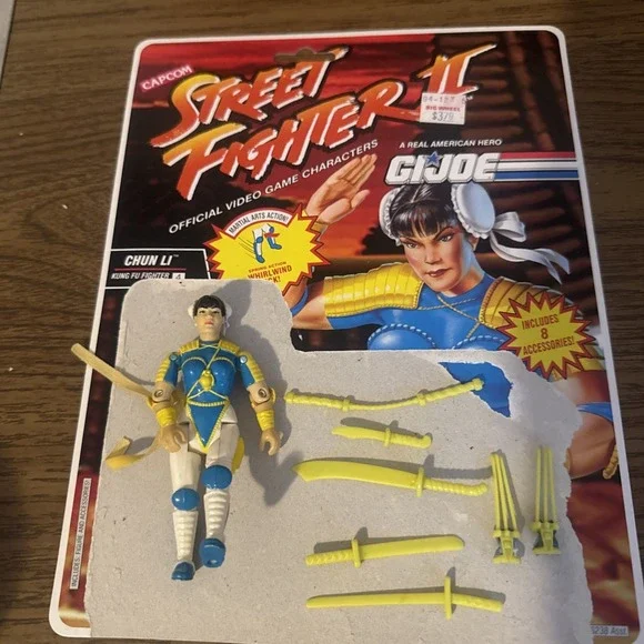 Vintage G.I. Joe Street Fighter 2 Chun Li 1993 Action Figure‎ Hasbro Accessories