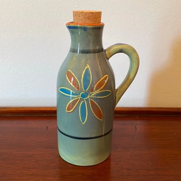 NWT Crate & Barrel Calabria Small Oil Stoneware Cruet Jug