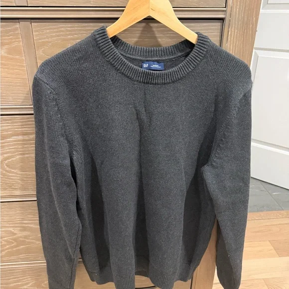 GAP Men's Cotton Crew Sweater Charcoal Medium