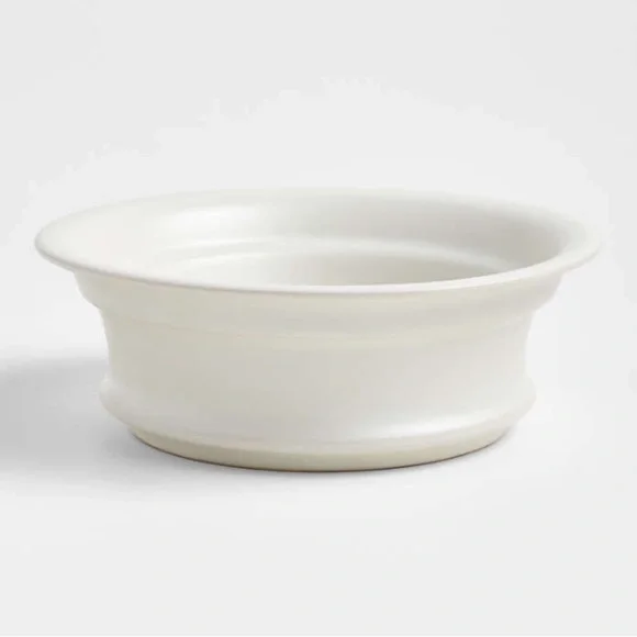 New! Crate&Barrel White Stoneware Side Dish LIMITED EDITION