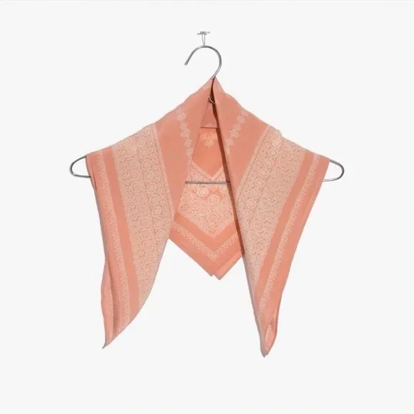Madewell silk scarf pink paisley bandana