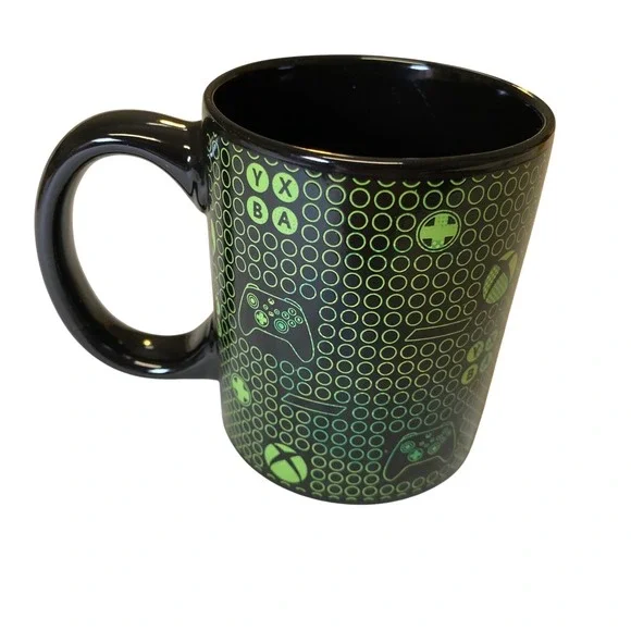 Xbox Gaming Mug Paladone 2021 Black Green Controller Coffee Cup Gamer