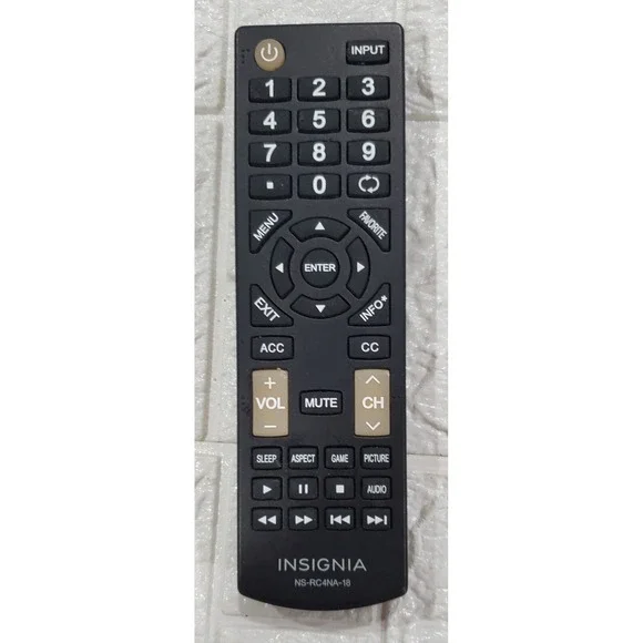 Insignia NS-RC4NA-18 OEM Original TV Remote Control‎ UnTested