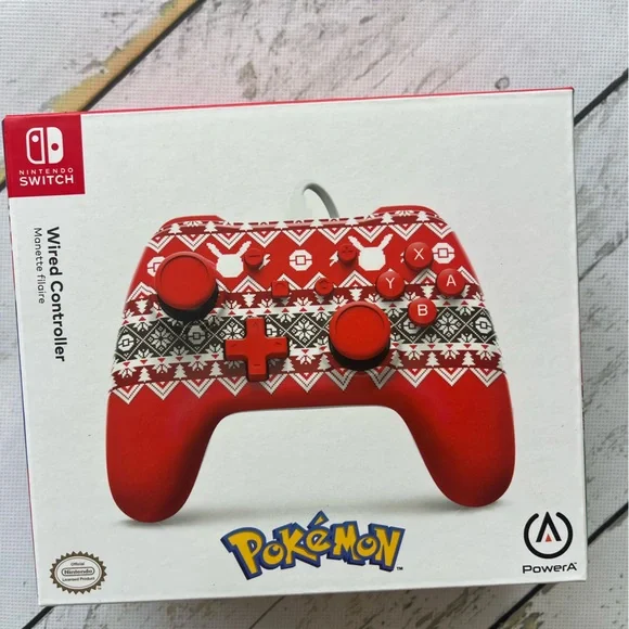 PowerA Nintendo Switch Pokemon Wired Controller NEW IN BOX holiday sweater