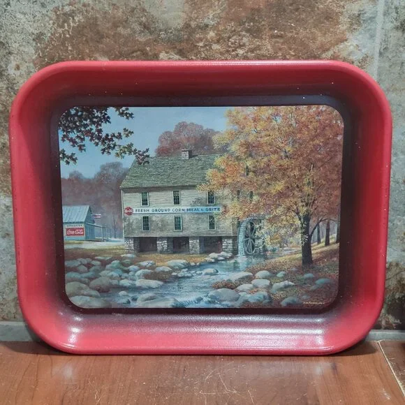 Coca Cola Starrs Mill Brand Metal Serving Tray Jim Harrison 2003