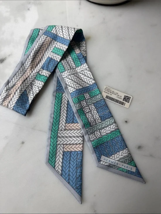 Hermes Bouquets Sellier Twilly Silk Scarf NEW NWT