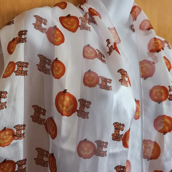 Silk Feel Halloween Pumpkin Scarf Korea