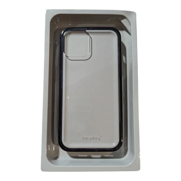 F2. heyday Phone Case For Apple iPhone 12 & 12‎ Pro - Clear/Black Bumper