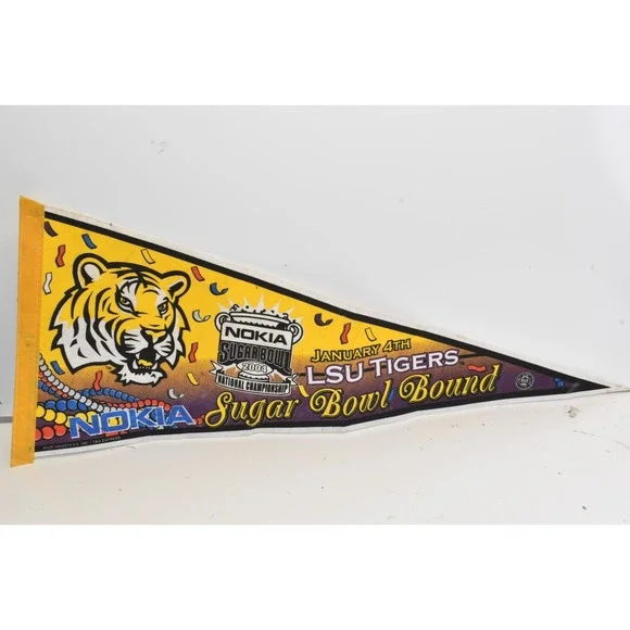 NCAA LSU Tigers Vintage NOKIA 2004 Sugar Bowl Bound Team Logo Pennant