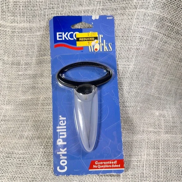Vintage EKCO Bar Works Cork Puller 1997 New Old Stock Two Prong Ah-So 84007