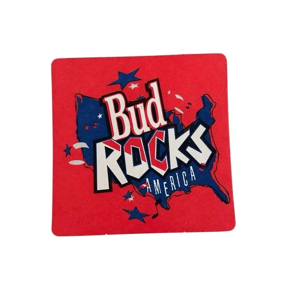 Vintage Budweiser Rocks America Coasters Lot Of 100 Summer Barware Beach Party