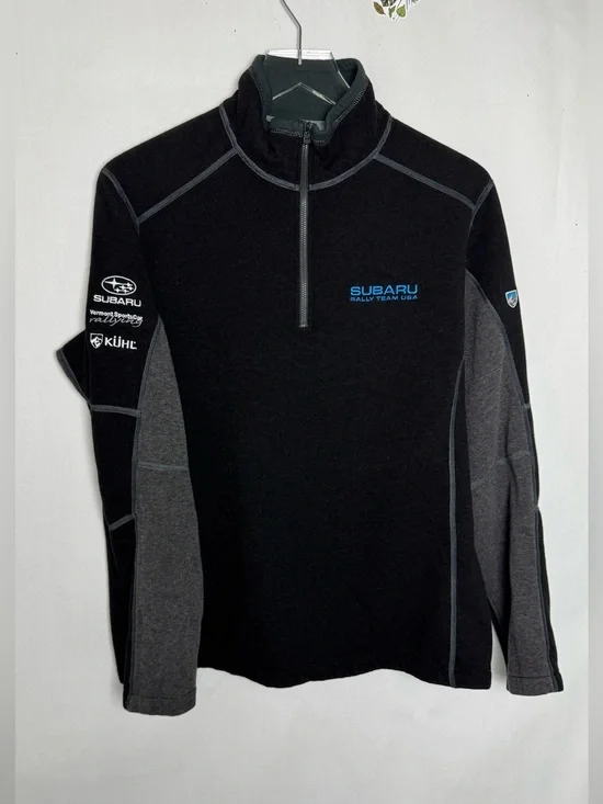 Kuhl Black and Gray Quarter-Zip Pullover Sz Med