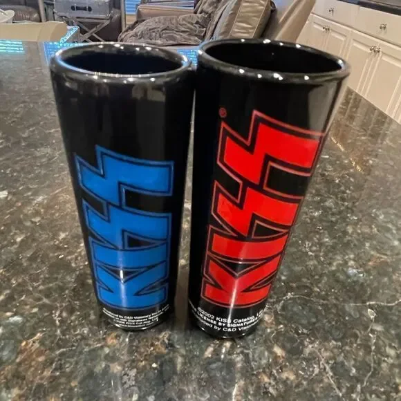 Set of Extra Tall Collectible Kiss Shotglasses!