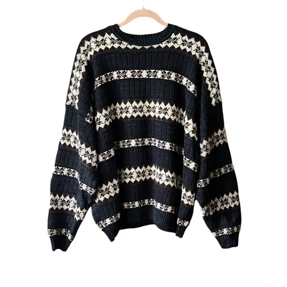 David Taylor Crew neck Oversize Slouchy Preppy Men’s Sweater. Size 2XL.
