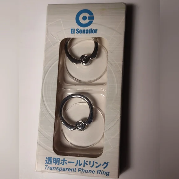 NWT! El Sonador Transparent Phone Rings (Set Of 2)