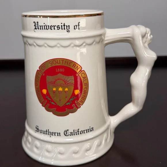 USC University of Southern California Stein Trojan Woman Body preppy vintage