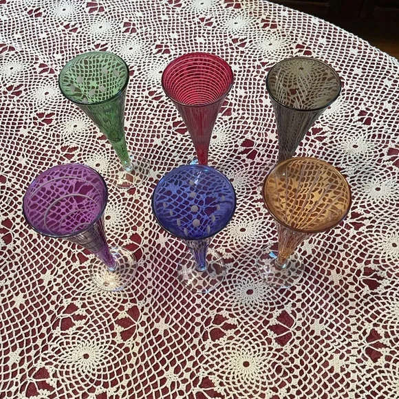 Mikasa liqueur stems multi color/design