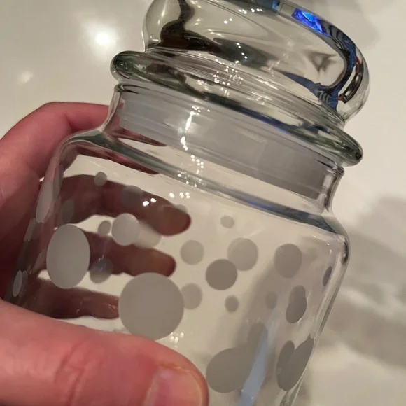 Glass Jar & Lid Many Uses‎ - Candy, Snacks, Sewing, Bathroom or Craft Items