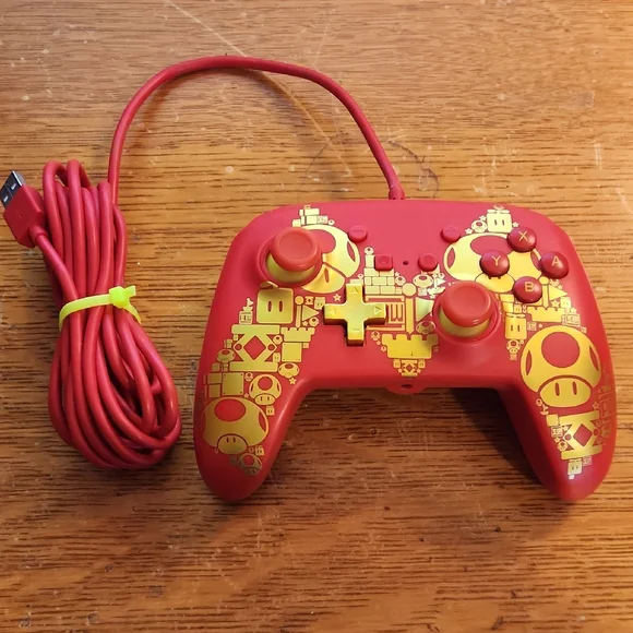 Power A Super Mario Golden M Wired Controller