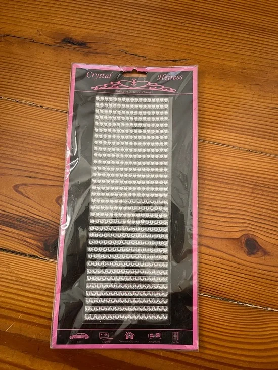 Silver Self-Adhesive Rhinestone Sticker Sheet