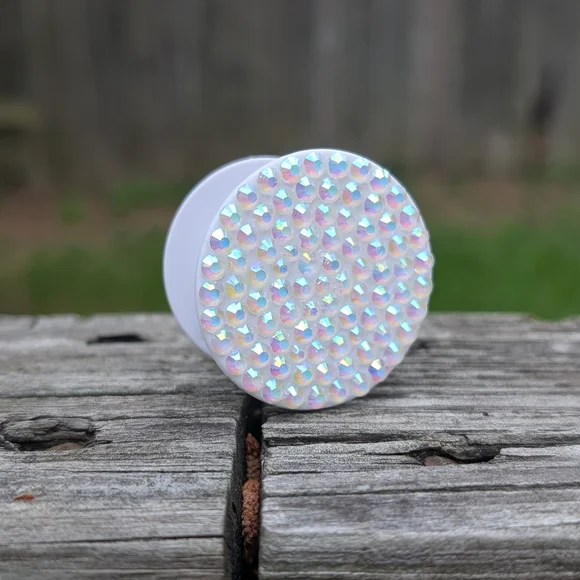 Iridescent Crystal Phone Grip