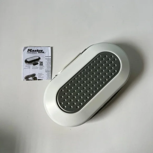 Master Lock Portable Safe White and Gray Travel