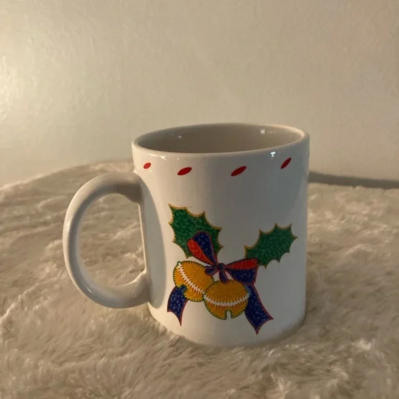 Crate&Barrel 12oz Christmas Ceramic Mug Design by Julia Bullmore