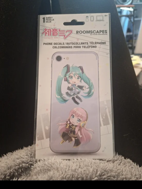 Hatsune Miku Phone Decal Set - Teal & Pink -