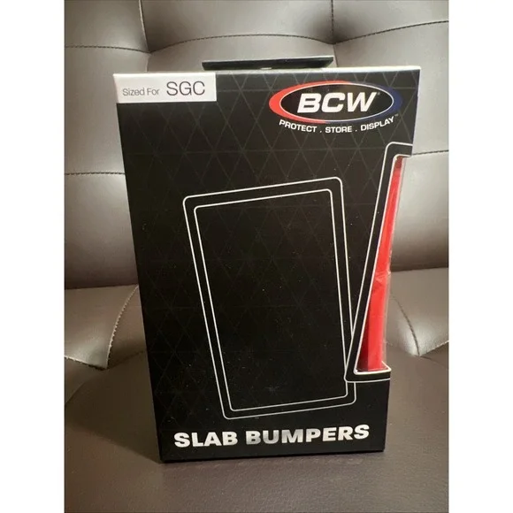 6 BCW Graded Card Bumpers For SGC Certified Slab Red Silicone Edge Protection