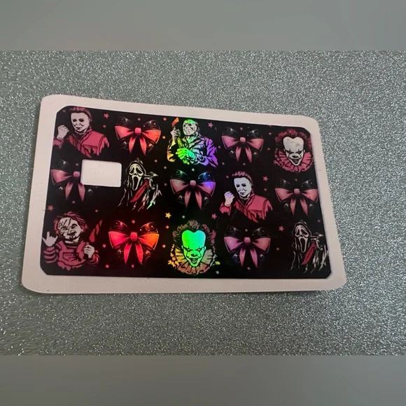 Holographic Horror Character Credit Card Skin