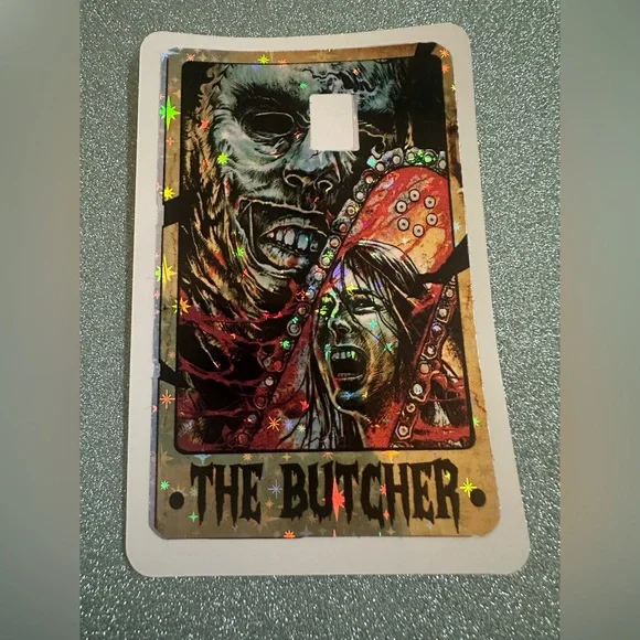 Holographic Horror Art Credit Card Skin