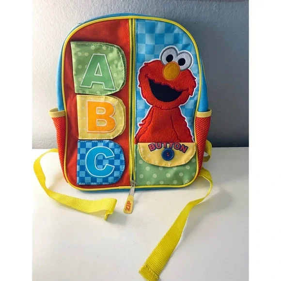 Sesame St. Elmo Kids‎ Toddler Backpack Sings Latter's A B C Song Toy Gift