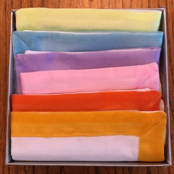 COPY - Crate & Barrel Pastel Cocktail Napkins Set of 6. Never used.