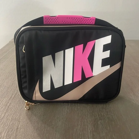 Nike insulated school or work lunchbox black and pink women’s or girl utility