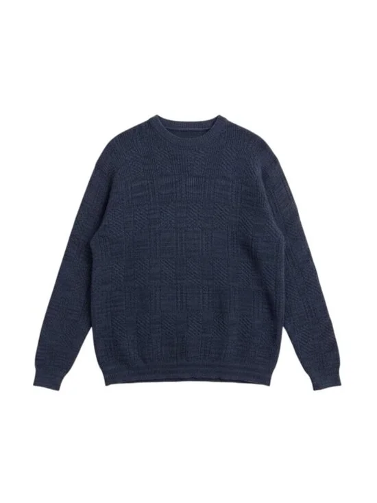 Oscar de la Renta Vintage Knit Sweater Blue Grey Crewneck Heavy Knit Men’s XL