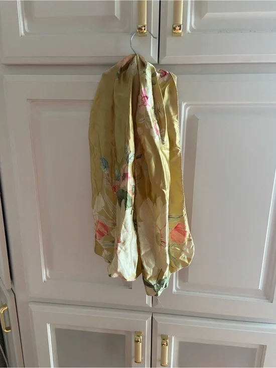Silk floral scarf